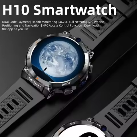 H10 Smart Watch4GNet Global WIFI with Multifunctional Sports Round Screen Smartwatch NFC Positioning