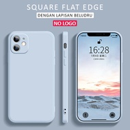 Silicone SQUARE EDGE NO LOGO Soft Case iPhone 7 8 PLUS X XR XS 11 12 13 14 15 PRO MAX PLUS Casing Si
