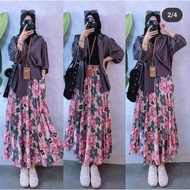Rayon Skirt SET/ABELLE Skirt SET/Flower Skirt SET/ RAYON LINEN Skirt SET