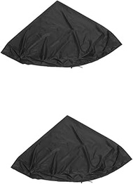 ABOOFAN 2pcs 8ft trampoline cover Trampoline Weather Cover pool safety products trampoline cover protector Reusable Pool Cover Foldable Pool Cover Oxford cloth 210d the bath silver coated