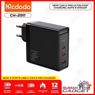 Charger - Mcdodo - 140W Gan5 Raadium Series - 3 Port Pro Fast Charger