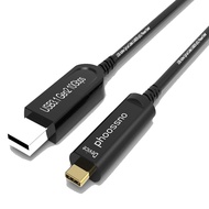 phoossno UL CMP Plenum Rated USB A to C Fiber Optical 3.1 Cable 10Gbps 50FT Compatible with Microsof