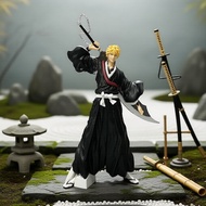 Bandai 21cm Anime Bleach Kurosaki Ichigo Aizen PVC Figurine, Desktop Statue Model, Collectible Actio