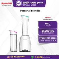 SHARP EM60PMWH 0.6L Personal Blender with 2 Tumblers WAH LEE STORE