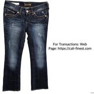 Dark wash distressed detailing Y2K Jeans for women