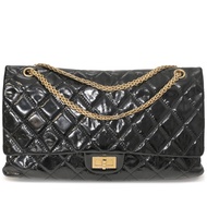 Chanel Black Quilted Patent 2.55 Reissue Double Flap Bag Gold Hardware, 2006-08