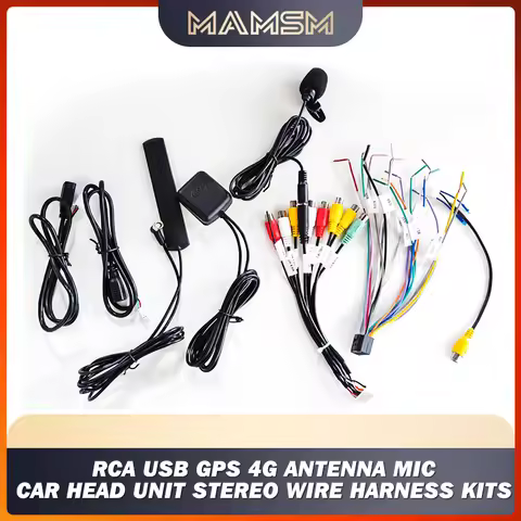 Car Head Unit Stereo Wire Harness Kit Compatible For XY AUTO Android Solution Interface RCA USB GPS 