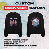Kaosan Apparel Custom/ Sweater Custom Sweatshirt Crewneck Custom/ Single Sweater Screen Printed Swea