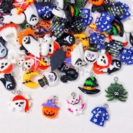 5PCS Halloween Pendant Decoration Accessories DIY Vampire Ghost Pumpkin Bat Resin Accessories