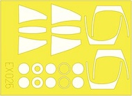 Eduard EDUEX025 A-7D/E Corsair 2 Paint Mask Sticker (For Hasegawa) Plastic Model Masking Sticker