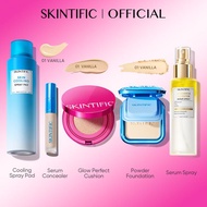 [5PCS-MAKEUP] SKINTIFIC GLOW  PERFECT MAKEUP SET – Skin Cooling Spray Pad + Cover Glow Cerfect Cushi