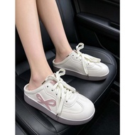 KF Fashion Bow Tie Slip-On Mules for Women | Waterproof PVC Thick Sole Casual Sneakers 369