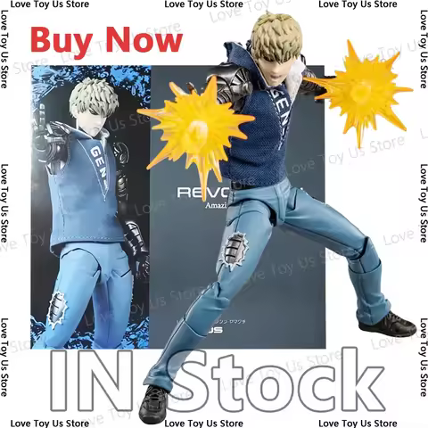 New Ko Genos Anime Action Figures Kaiyodo Revoltech Yamaguchi One Punch Man Figurine Joint Movable M