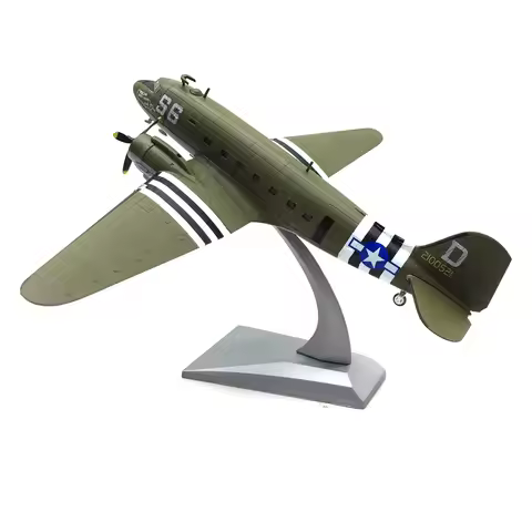 1/100 C-47 DC3 Transport Aircraft Plane Metal Diecast Plane Model Aircraft Model for Collection or G