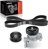 A-Premium Engine Serpentine Belt Drive Kit Compatible with Lexus Cars - LS400 1995 1996 1997-4.0L