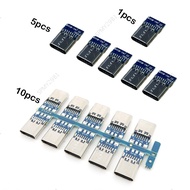 USB 3.1 type c Female Connectors Jack Tail usb c feMale Plug ElectricTerminals welding DIY data cabl