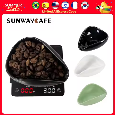 Coffee Beans Dosing Trays, Pure Coffee Bean Dosing Cup, White Ceramic Dosing Vessel, Spoon Shovel Te
