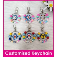 Doraemon, Dorami / Customised Cartoon Ring Name Keychain / Bag Tag / Christmas Gift Ideas, Present / Birthday Goodie Bag
