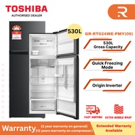 Toshiba Inverter Refrigerator (530L) GR-RT624WE-PMY(06) Peti Ais 两门冰箱