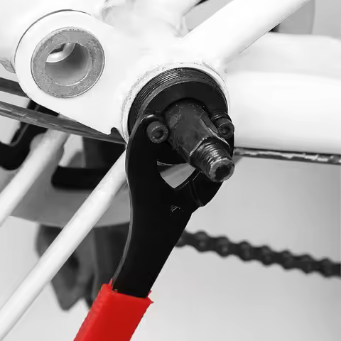 Bottom Bracket Freewheel Wrench Remover Bike Cycling Repair Steel Tool Rubber Handle Bottom Bracket