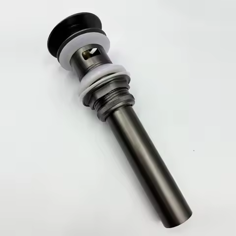 Bathroom Sink Drain with Overflow, Vessel Sink Lavatory Vanity Up Drain Stopper, 304 Stainless Steel