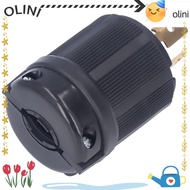 OLINI Locking Plug, 4 Hole 30A 277-480V Adapter Plug, Lock Adapter Industrial Grade L19-30P Black In