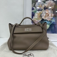 愛馬仕 2424-29大象灰銀扣 Z刻