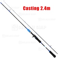 Set 3 Bagian Joran Pancing Telescopic 2 Segments 1.8/2.1/2.4M Joran Pancing Tongkat Pancing Casting