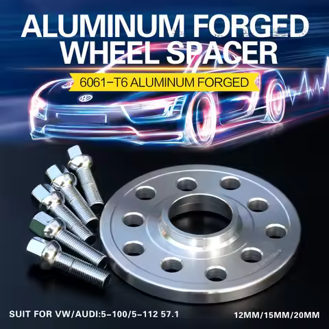 2Pieces 12/15/20mm Alloy Aluminum Forge Car Wheel Spacers Of The PCD 5x100/5x112 CB 57.1mm Wheel Ada