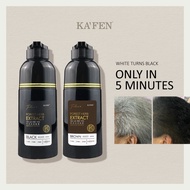 【台湾总公司】KAFEN Hair Color Dye 400ml (Black/Brown)White Gray Hair Dye Darkening Hair Colour