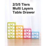 Multi Layer 2/3/5 Tier Drawer for Table Cabinet Desktop Storage Container
