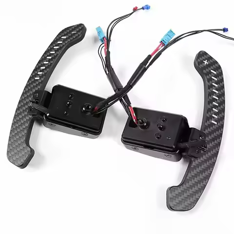 LED Steering Wheel Magnetic Shift Paddle Real Carbon Fiber For BMW G20 G30 G22 G29 G12 G05 G06 G07 G
