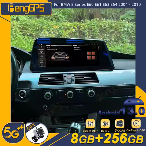 For BMW 5 Series E60 E61 E63 E64 2004 - 2010 Android Car Radio 2Din Stereo Receiver Autoradio Multim