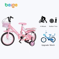 Beige Bicycle Kids Bike 12 inch Basikal Budak 16 inch murah For kid aged 2-8