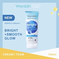 Wardah Perfect Bright Smooth Glow Creamy Foam 50ml 100ml/Pembersih Wajah Wardah Creamy Foam/Wardah P