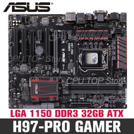 ⚡️Asus H97-PRO GAMER Motherboard H97 LGA 1150 DDR3 32GB ATX UEFI BIOS Used Desktop Mainboard