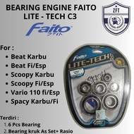 Complete Engine Bearings for Faito Lite Tech C3 BEAT Scoopy Vario 110 Fi Esp Spacy Carburetor - Cera
