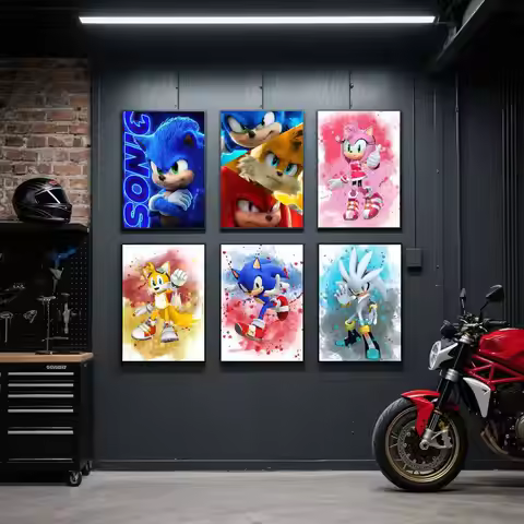 Sci-fi Movies S-Sonic the H-Hedgehog 3 Poster Art Print Anime Style Home Decor Ideal Gift Perfect Ro