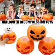 [ Pop it ] Cute Squishy Toys Scary Ghost Pumpkin Egg Squeeze Squirrel Cup Ball suitable for Kids Party Slime Squeeze toys