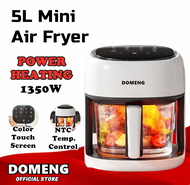 DOMENG  Air Fryer Mini Air Fryer Electric Fryer Cooker Digital Oil Less Oil Free Roaster Mesin Pengg