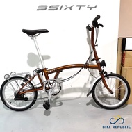 3Sixty 6 Speed M bar Folding Bike Trifold 16" Foldable Bicycle