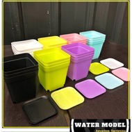 Water Model Gardening Macaron Colorful Square Pot 3 Inch Pot/Square Pot/Root Control Pot/Pot/Flower 