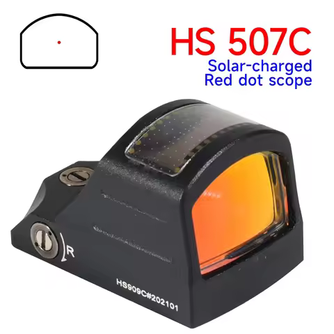 HS 507C Solar Red Dot Sight Optics Rifle Scopes Reflex Sight Tactical Adjustable Rifle Gun Compact S