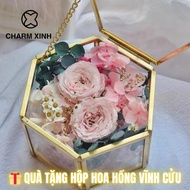 Beautiful eternal immortal rose box