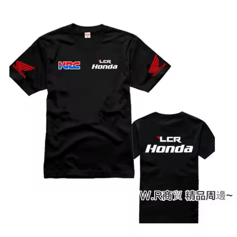 Y2K Retro LCR Honda HRC MotoGP T-shirt with Red Wing Logo Print - Unisex Streetwear for Motorcycle a