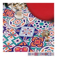 復古花磚壁貼 A款 歐風自黏壁紙 瓷磚牆貼 磁磚貼紙 踢腳線 防水