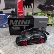 MINI GT 681 PORSCHE 911 GT3 RS BLACK WITH PYRO RED