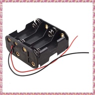 [W Y D H] 8pcs Aa Cells Battery (12v) Clip Holder Box Case Black