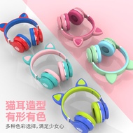 Cat's Paw Headset Colorful Luminous Call Headset Bluetooth Headset Cat Ear Headset Bluetooth Headset