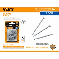 YIAD - ZINC PLATED IRON NAIL - 1.8×25MM 54G / 2.2×40MM 61G / 2.5×50MM 61G